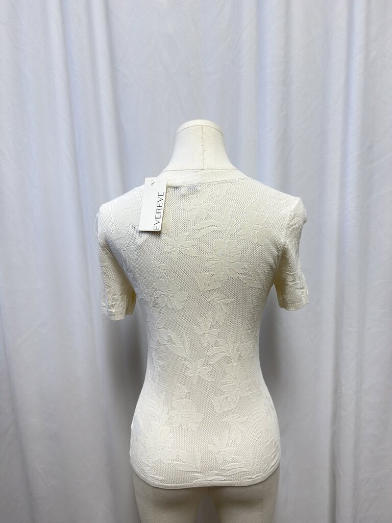Z Supply White Textured Crew Neck Tee NWT