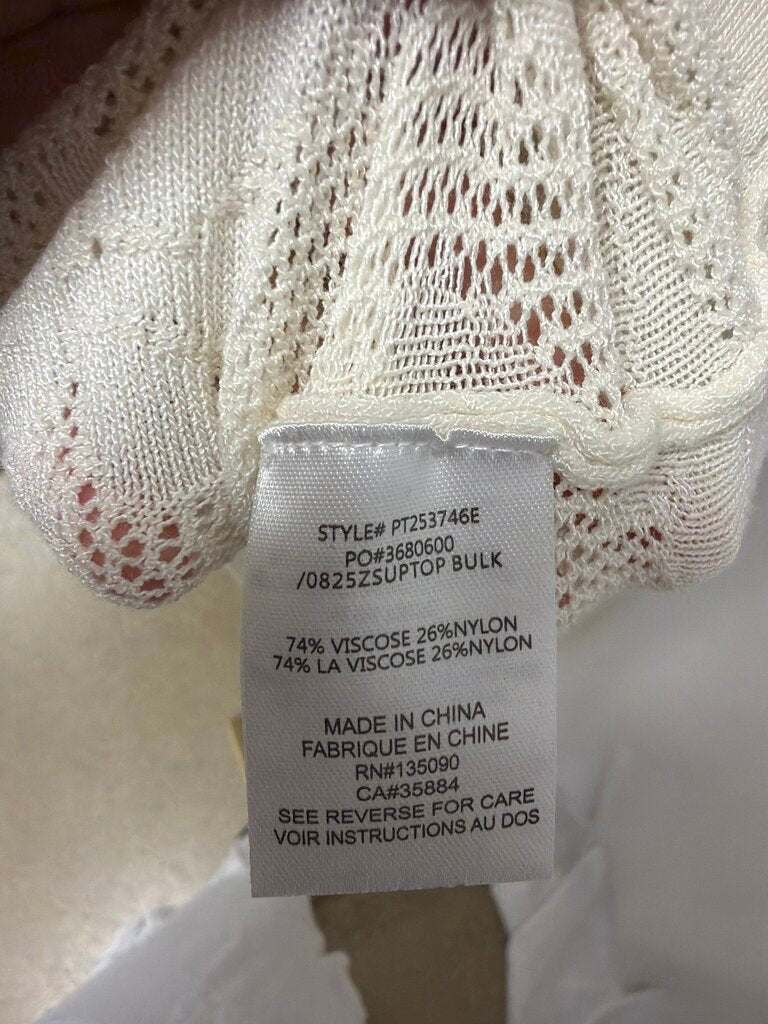 Z Supply White Textured Crew Neck Tee NWT