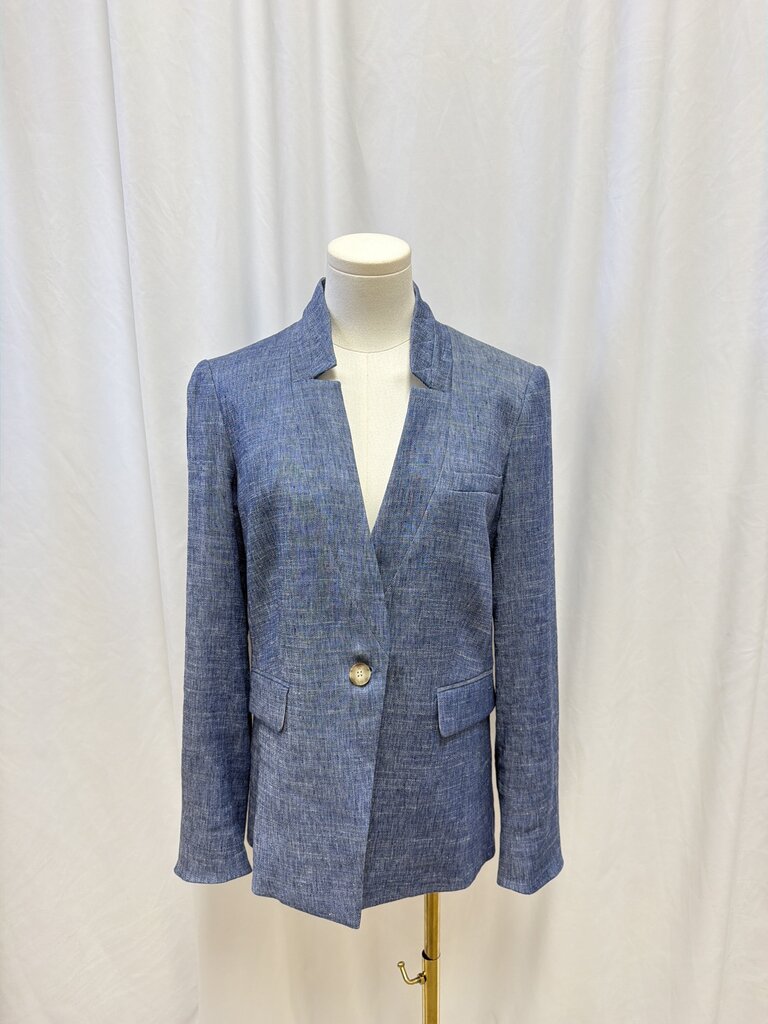 Veronica Beard Blue Linen Blazer