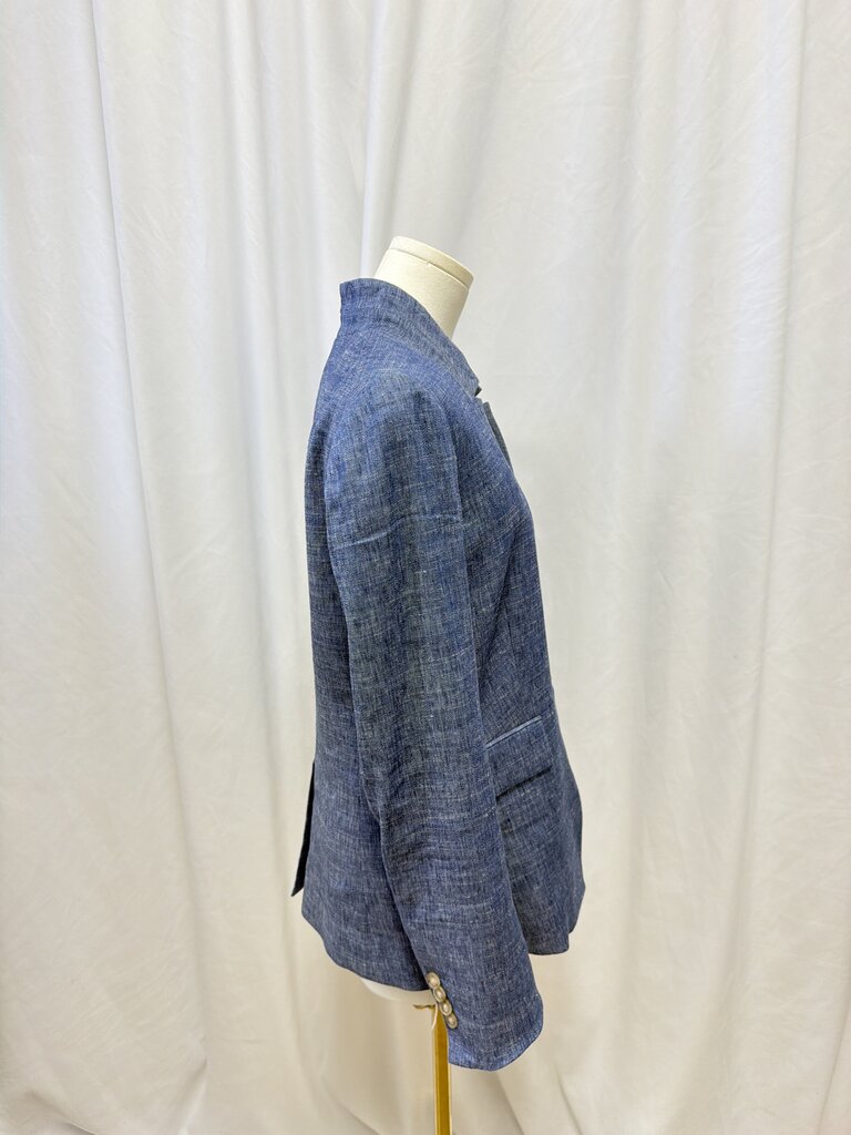 Veronica Beard Blue Linen Blazer
