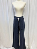 TWP Navy Wide Leg Sweatpants