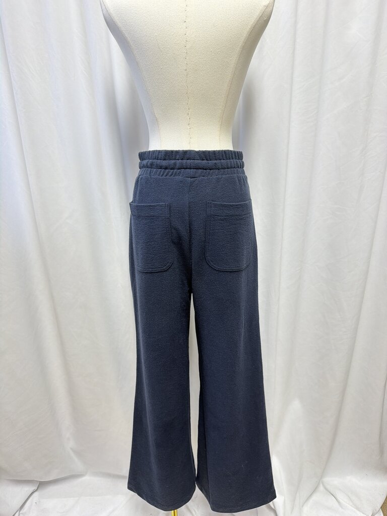 TWP Navy Wide Leg Sweatpants