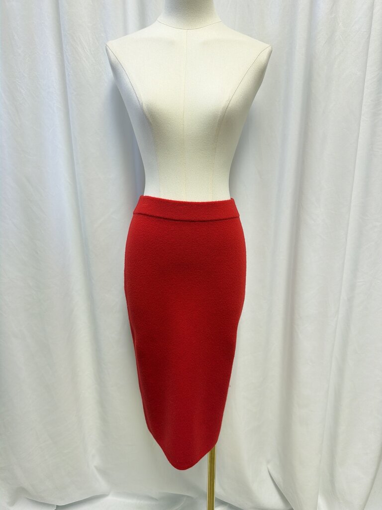 Kilte Red Knit 2 Piece Skirt Set