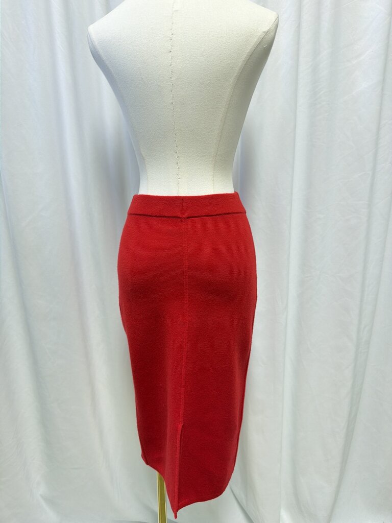Kilte Red Knit 2 Piece Skirt Set