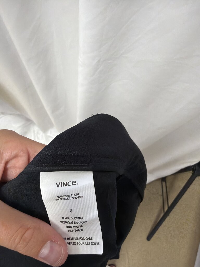 Vince Black Wool Trousers