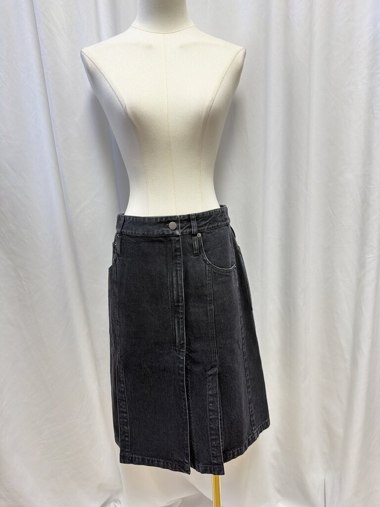 Tibi Paneled Midi Jean Skirt