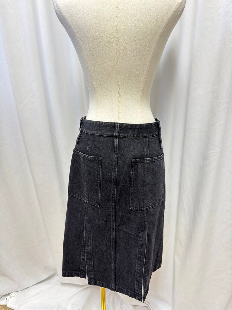 Tibi Paneled Midi Jean Skirt