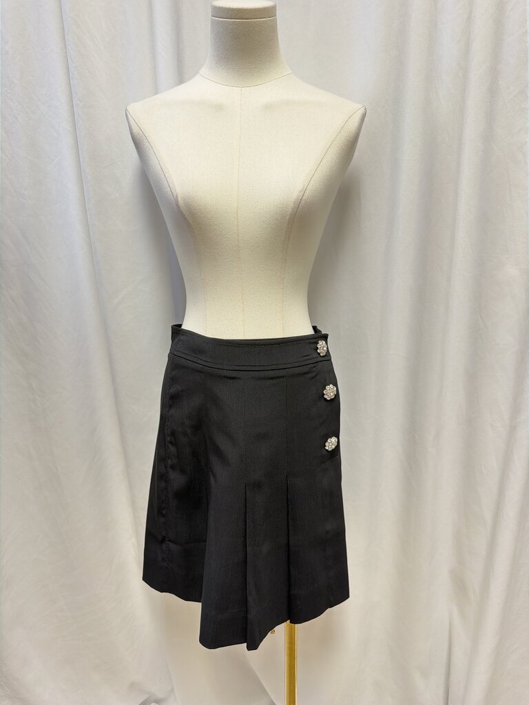Ganni Crystal Embellished Knee Length Pleated Skirt