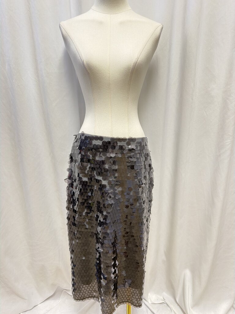 WAYF Grey Sequin Pencil Skirt NWT