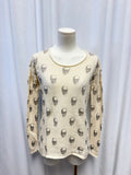 Skull Cashmere Cream Sweater