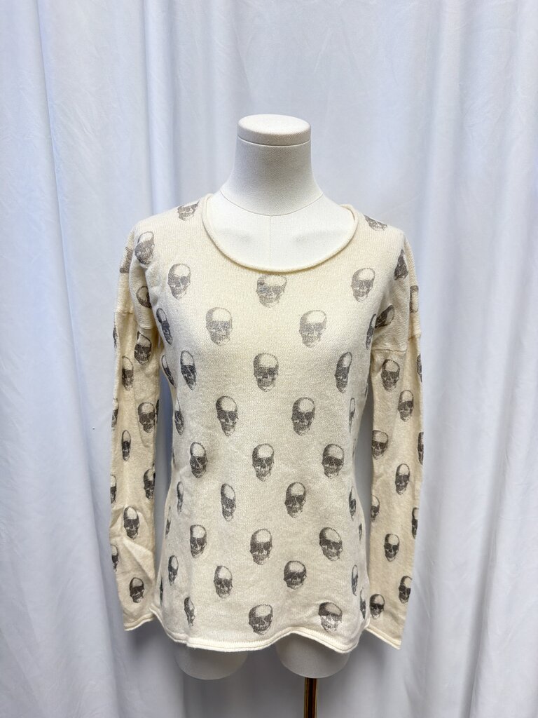Skull Cashmere Cream Sweater