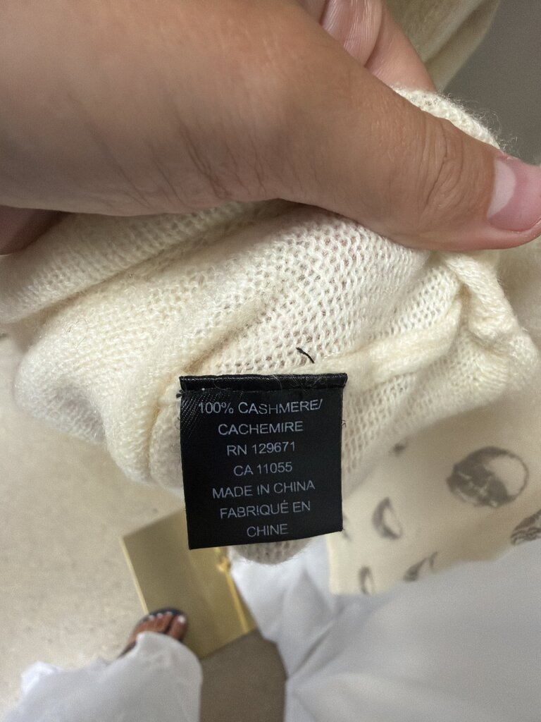 Skull Cashmere Cream Sweater