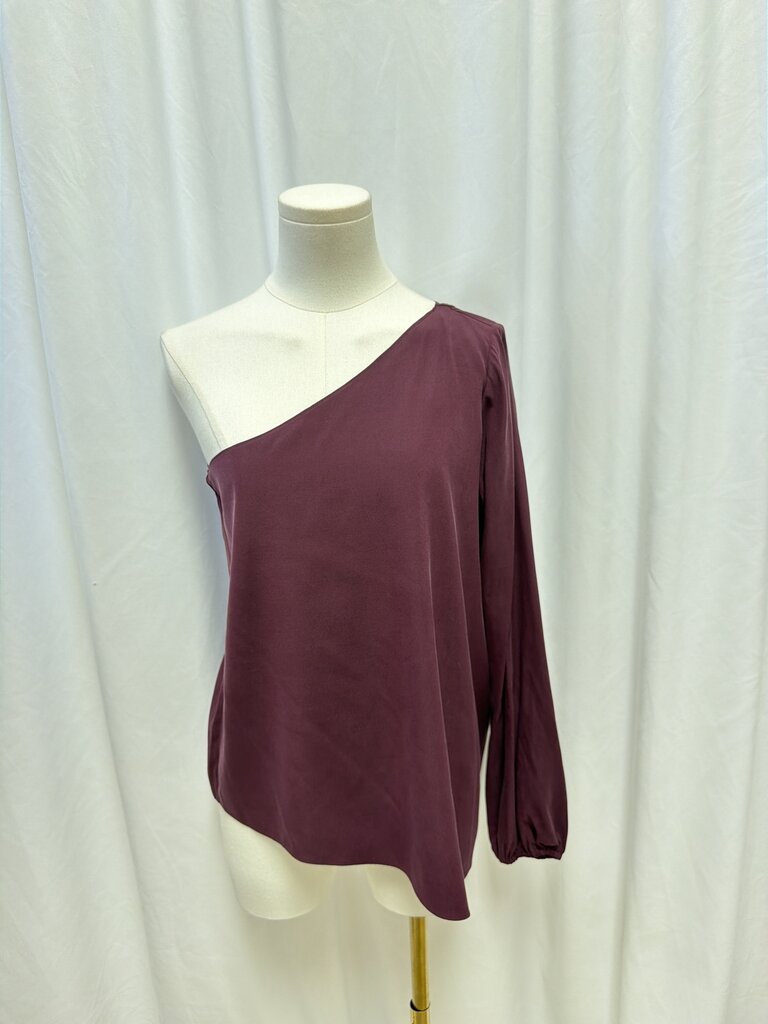 Ramy Brook Maroon One Sleeve Top