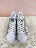 Adidas Silver Shell Toe (fits like W 10.5-11)