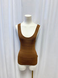 Veronica Beard Brown Sandra Knit Tank NWT