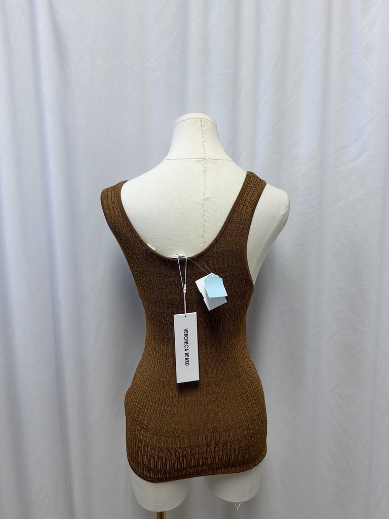 Veronica Beard Brown Sandra Knit Tank NWT