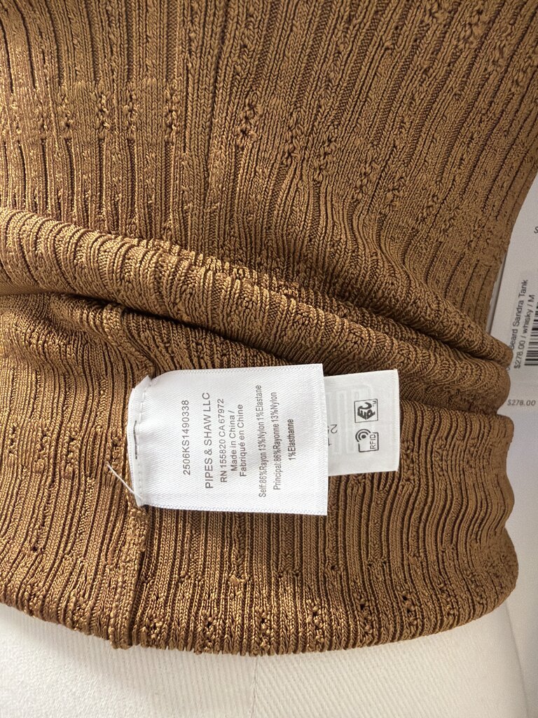 Veronica Beard Brown Sandra Knit Tank NWT