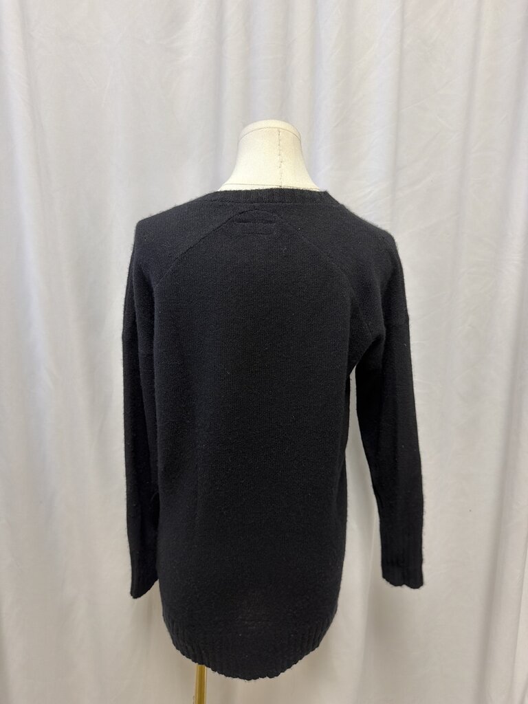 Lauren Moshi Black Cashmere Lip Sweater