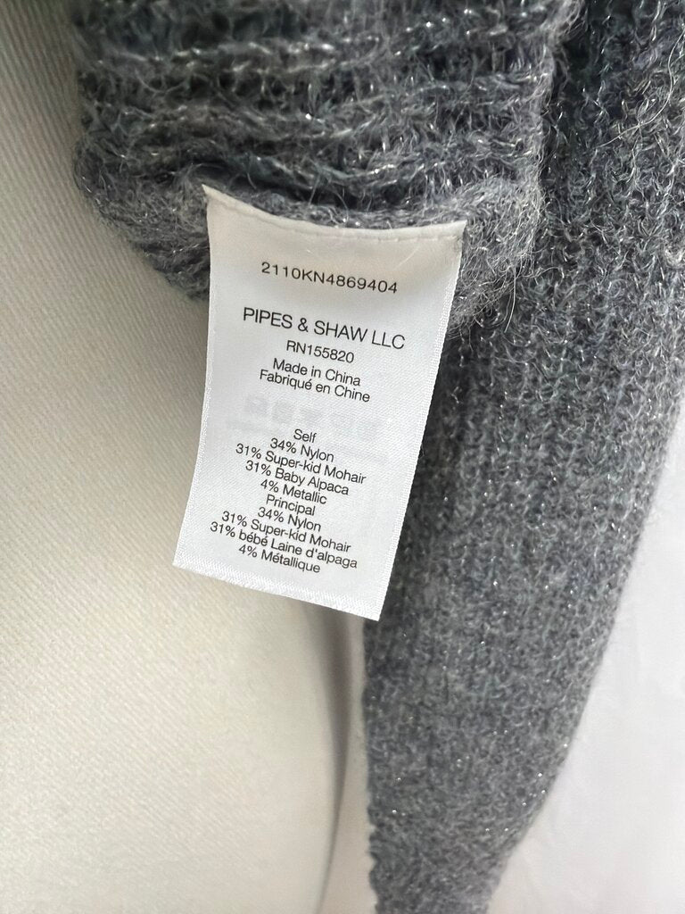 Veronica Beard Grey Metallic Crew Sweater NWT