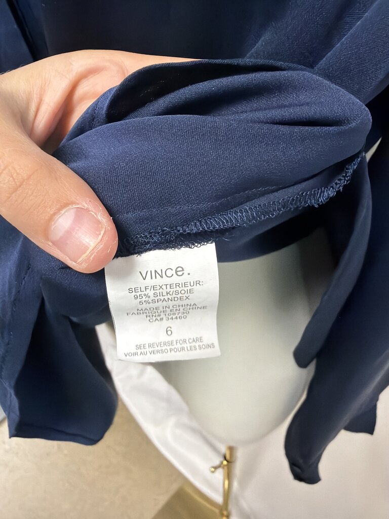 Vince Navy V Neck Tunic