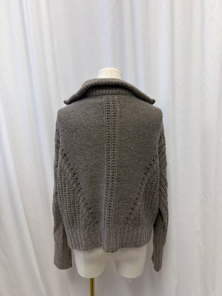 Skull Cashmere Cable Knit Quarter Zip NWT