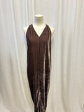 Rick Owens Brown Maxi Velour Dress