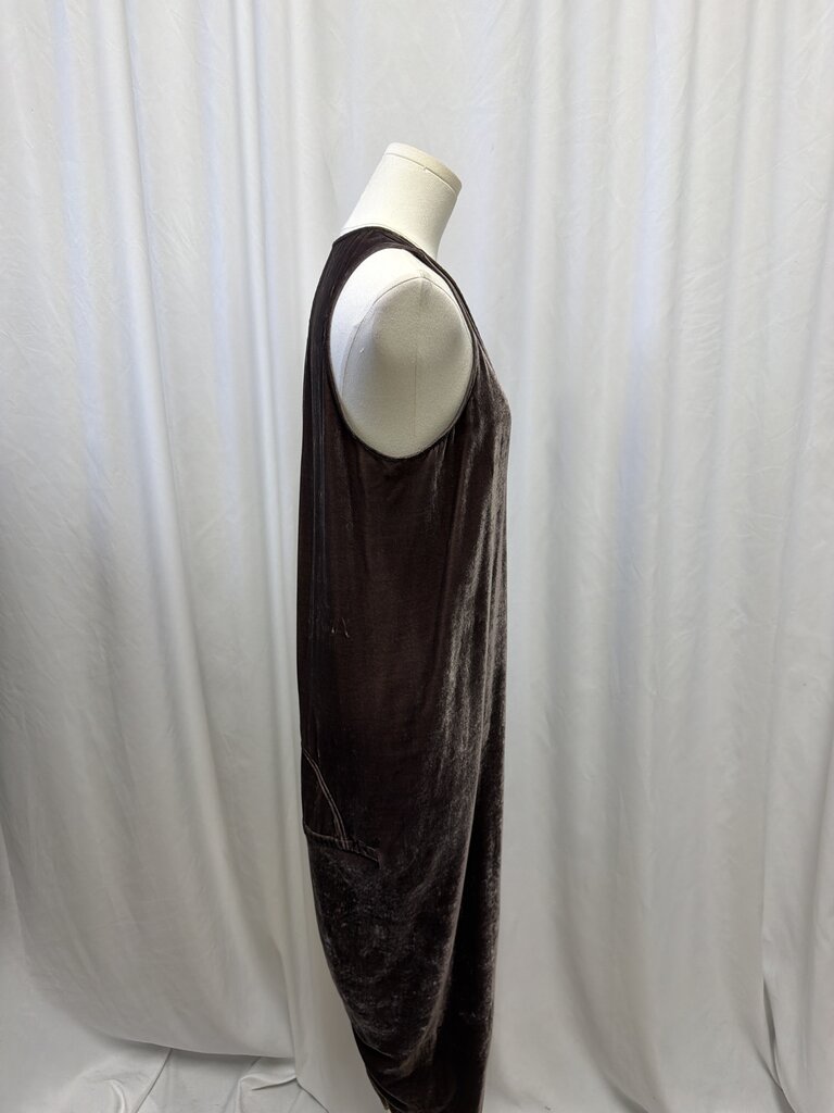 Rick Owens Brown Maxi Velour Dress