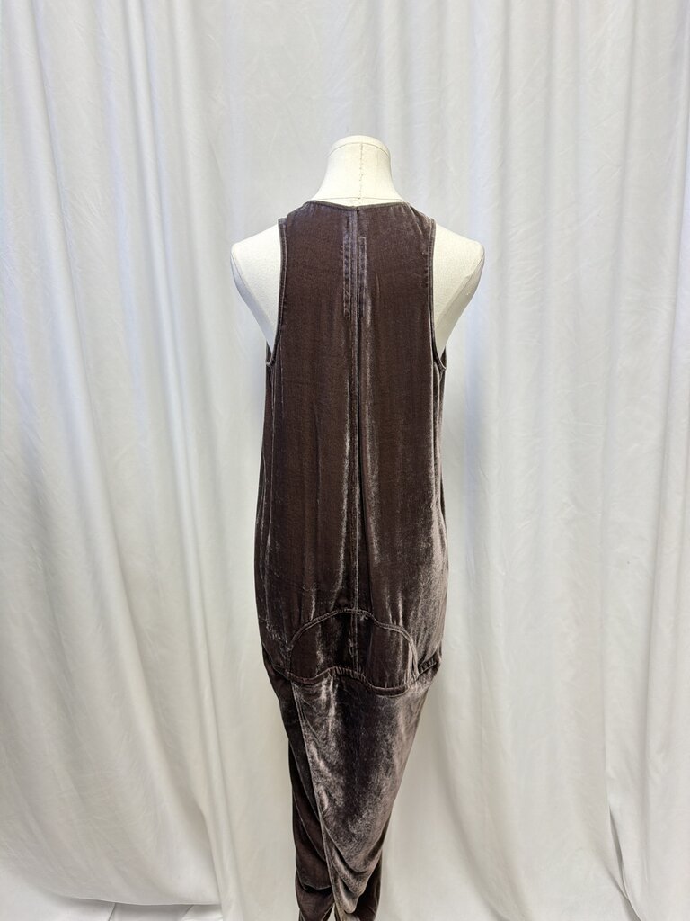 Rick Owens Brown Maxi Velour Dress