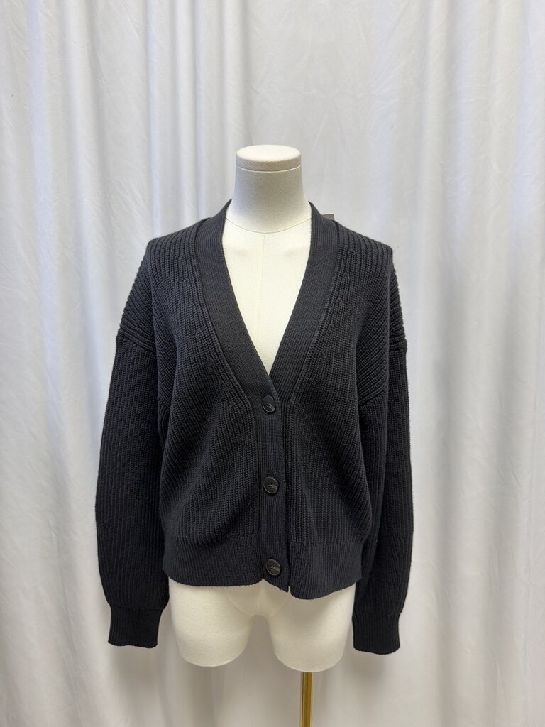Everlane Black Cotton Relaxed Cardigan NWT
