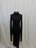 Rick Owens Black Turtleneck Maxi Dress