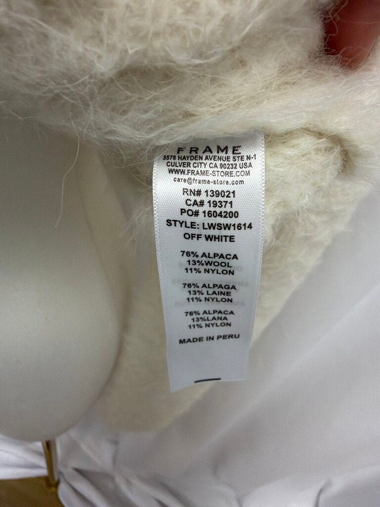 Frame Off White Alpaca Blend Sweater