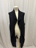 Eileen Fisher Black Open Long Vest