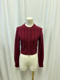 Toccin Maroon Cable Cardigan