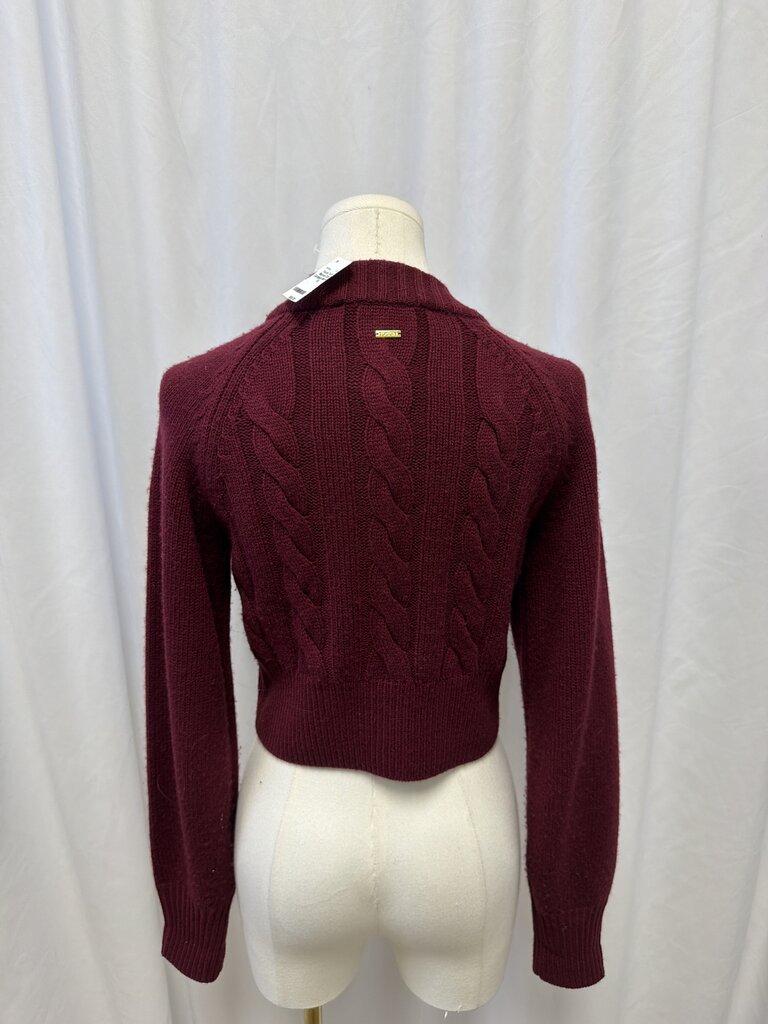 Toccin Maroon Cable Cardigan