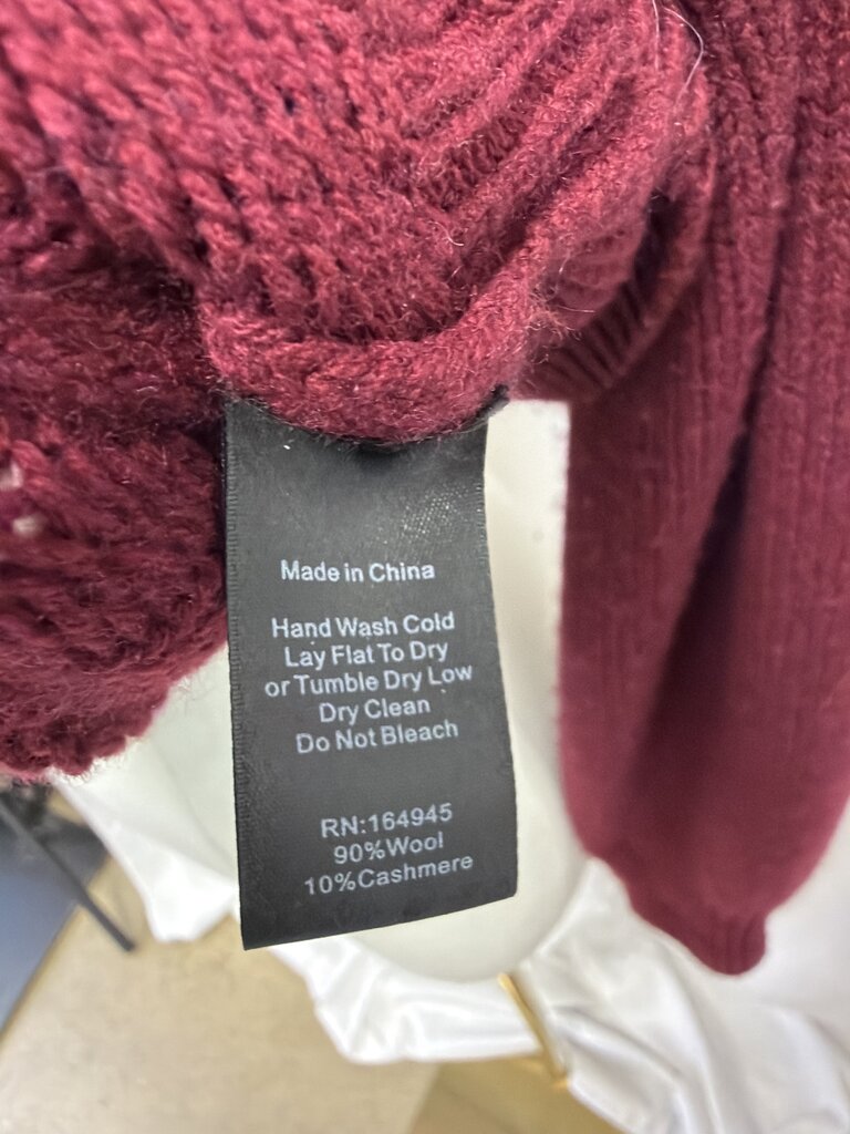 Toccin Maroon Cable Cardigan