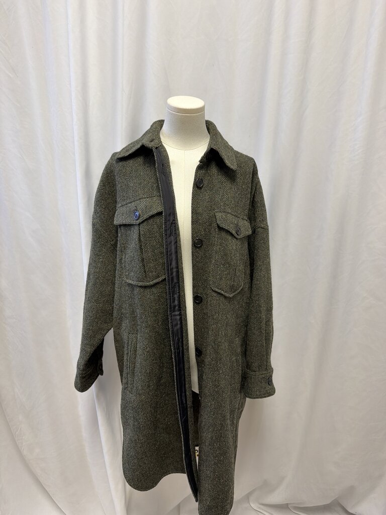 Isabel Marant Etoile Virgin Wool Herringbone Coat