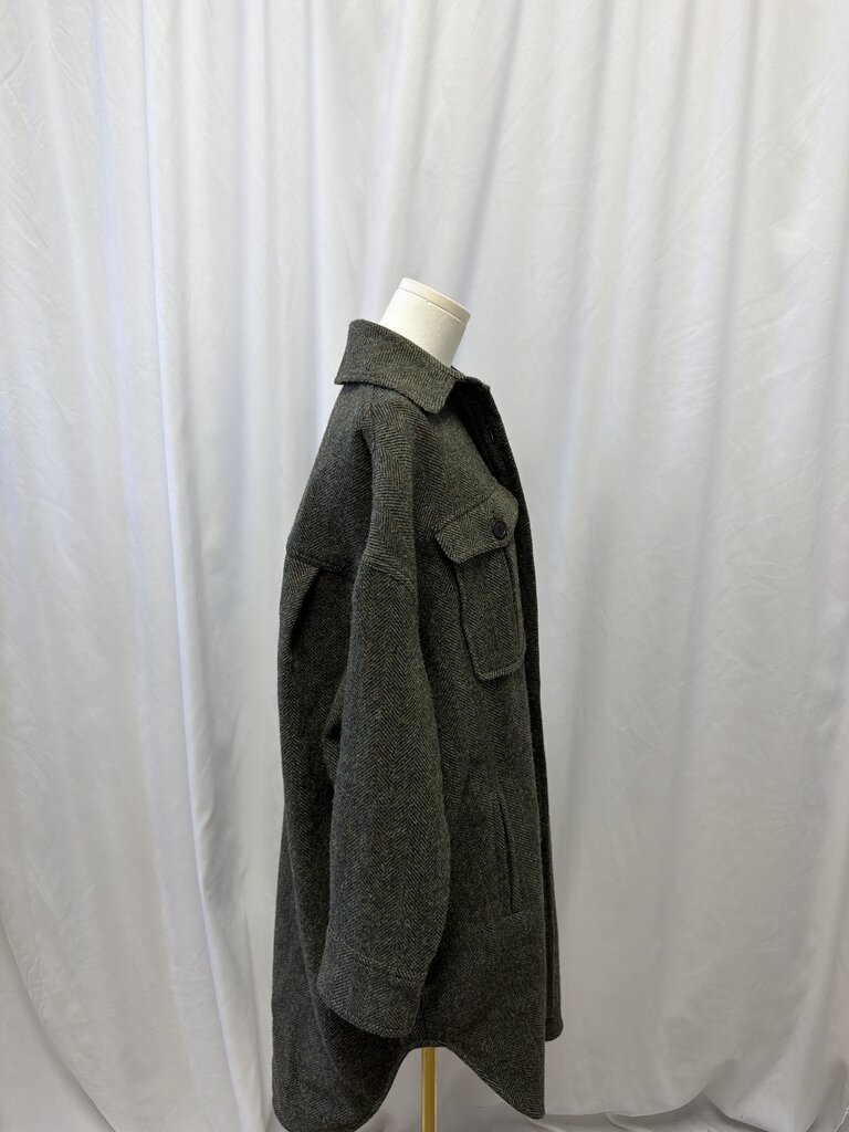 Isabel Marant Etoile Virgin Wool Herringbone Coat