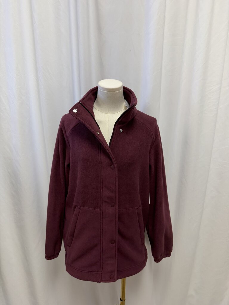 Beyond Yoga Maroon Fleece Explorer Jacket NWT
