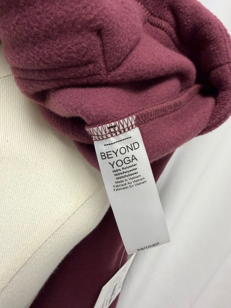 Beyond Yoga Maroon Fleece Explorer Jacket NWT