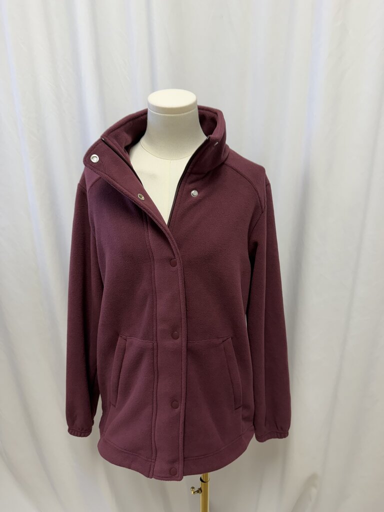 Beyond Yoga Maroon Fleece Explorer Jacket NWT