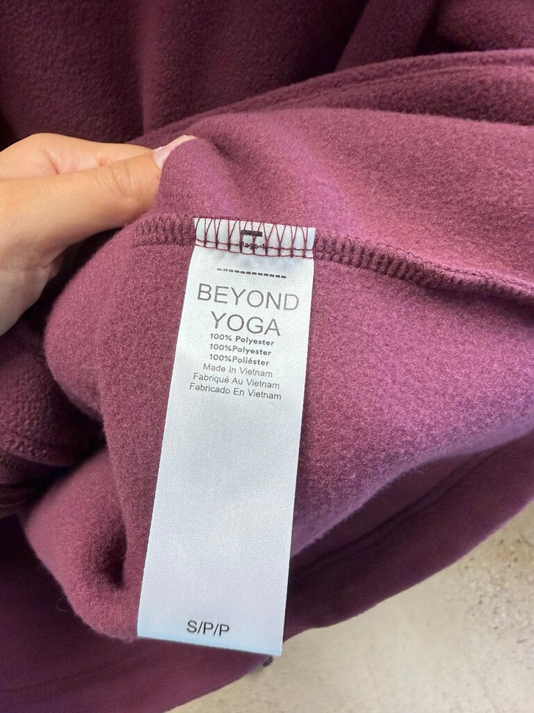 Beyond Yoga Maroon Fleece Explorer Jacket NWT