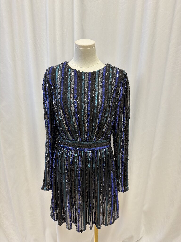 Dress the Population Sequin Long Sleeve Dress NWT
