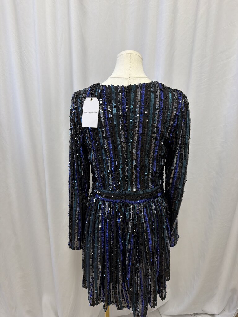 Dress the Population Sequin Long Sleeve Dress NWT