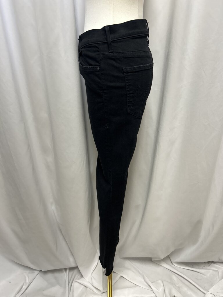 Mother Straight Leg Distressed Hem Jean