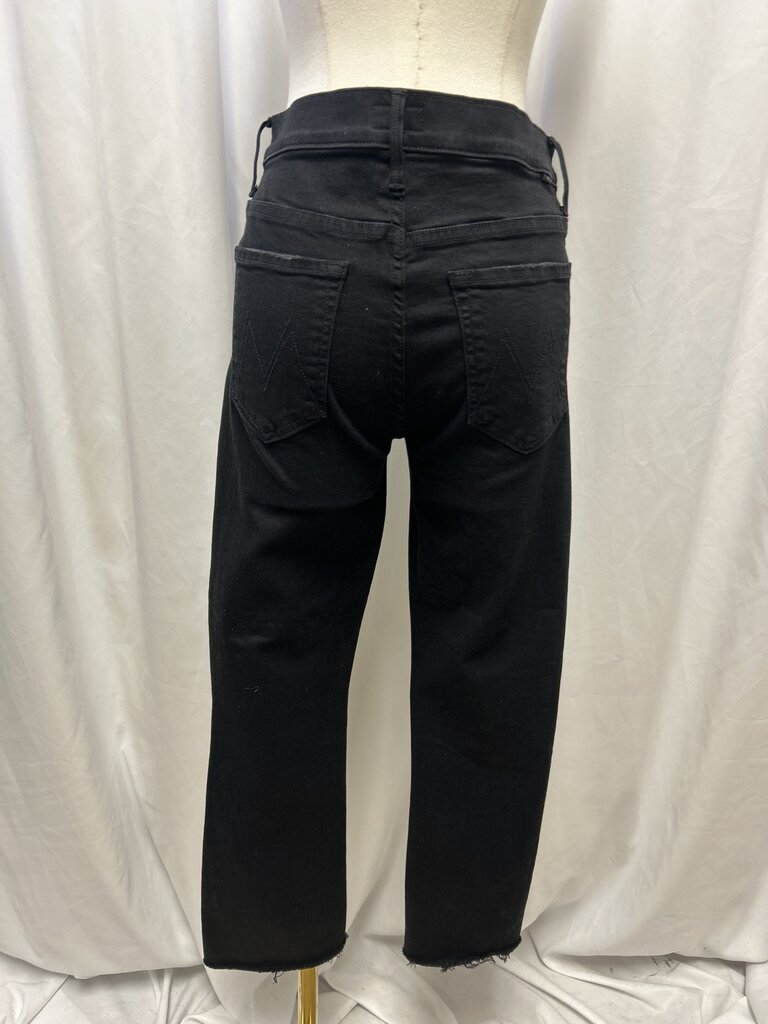 Mother Straight Leg Distressed Hem Jean