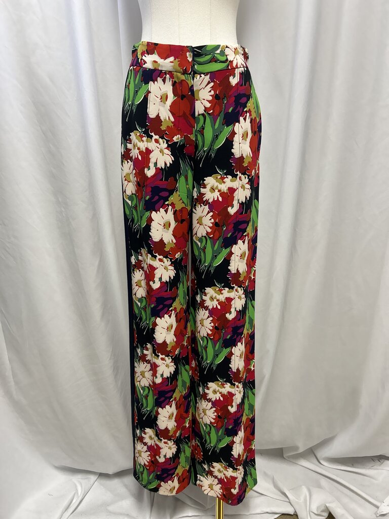 Veronica Beard Floral Wide Leg Trouser