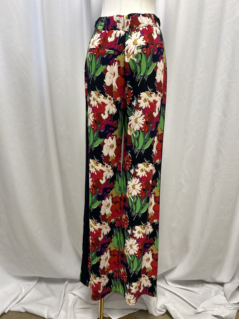 Veronica Beard Floral Wide Leg Trouser