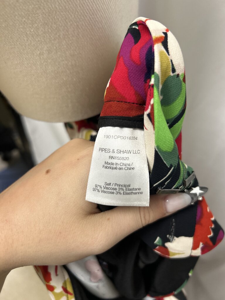Veronica Beard Floral Wide Leg Trouser