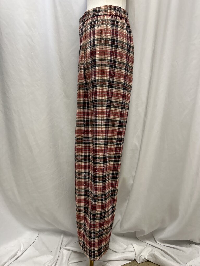 Maeve Sequin Plaid Trouser