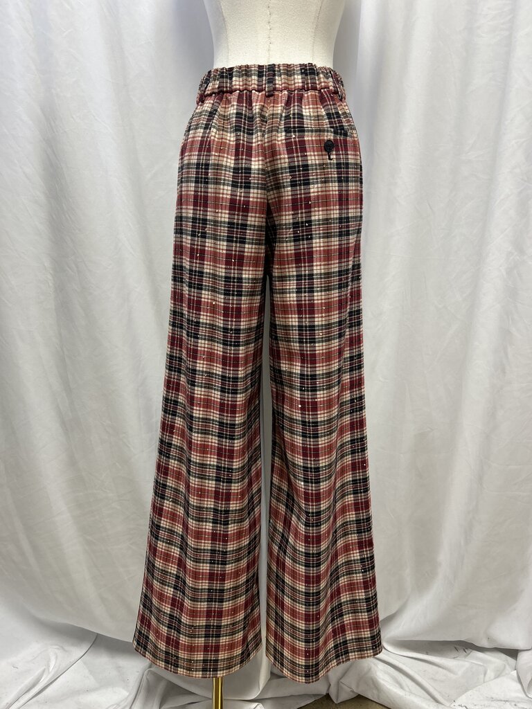 Maeve Sequin Plaid Trouser